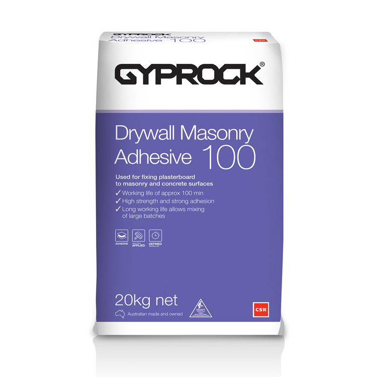 Gyprock® Drywall Masonry Adhesive 100 in 20kg bag.