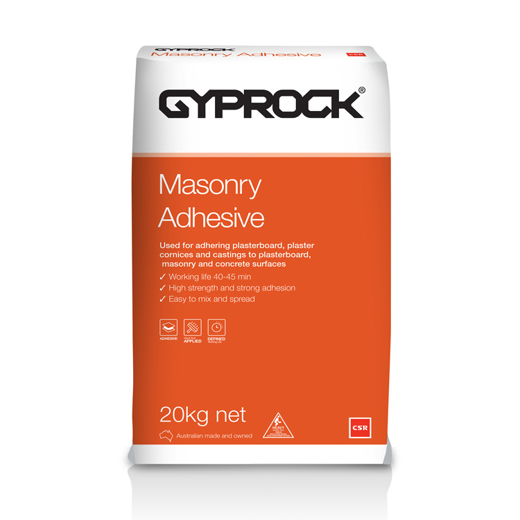 Gyprock® Masonry Adhesive in a 20kg bag.