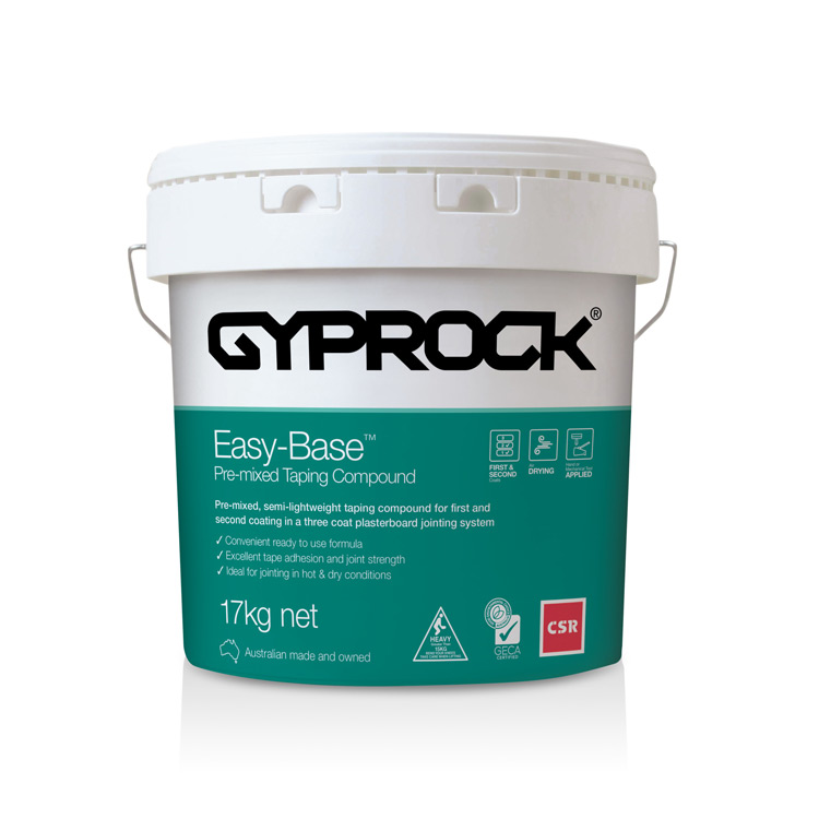 Gyprock® Easy-Base™ Pre-mixed Taping Compound in 17kg bucket.