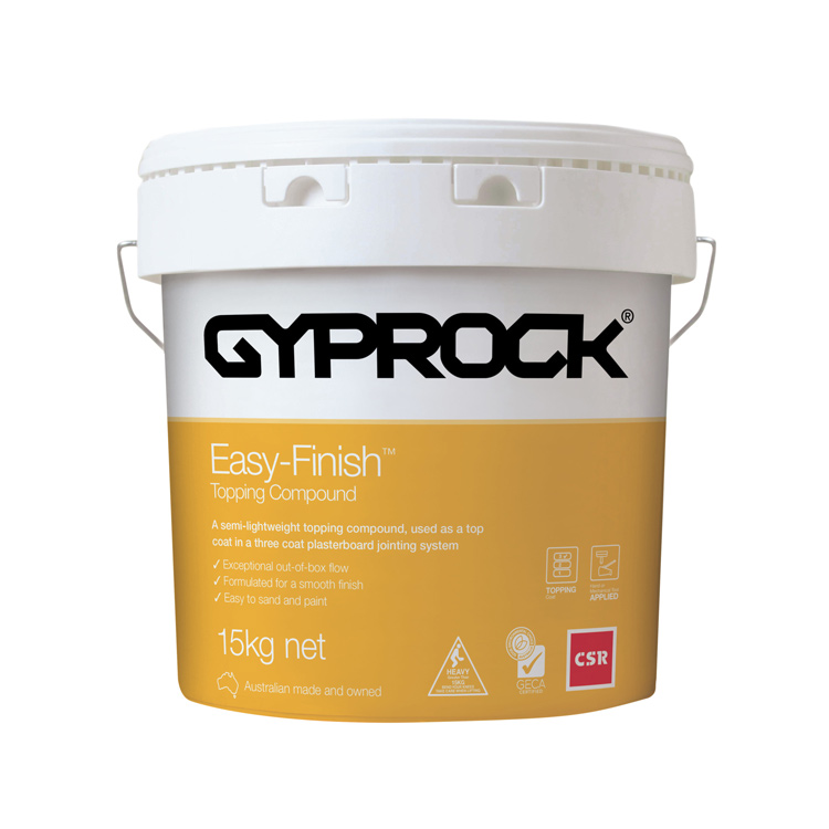 Gyprock Easy-Finish™ Topping Compound in 15kg bucket.