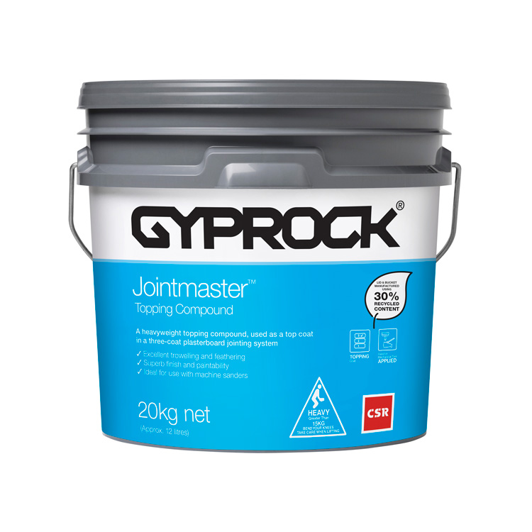 Gyprock® Jointmaster Topping Compound in 20kg bucket.