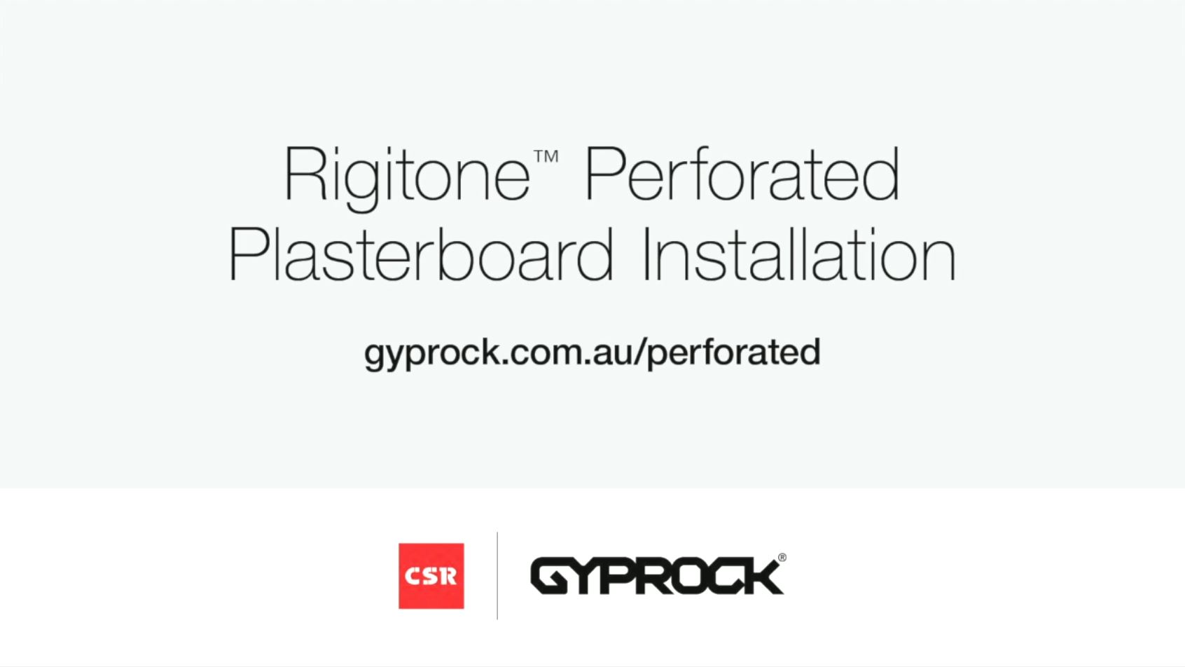 Rigitone Perforated Plasterboard Installation Thumbnail