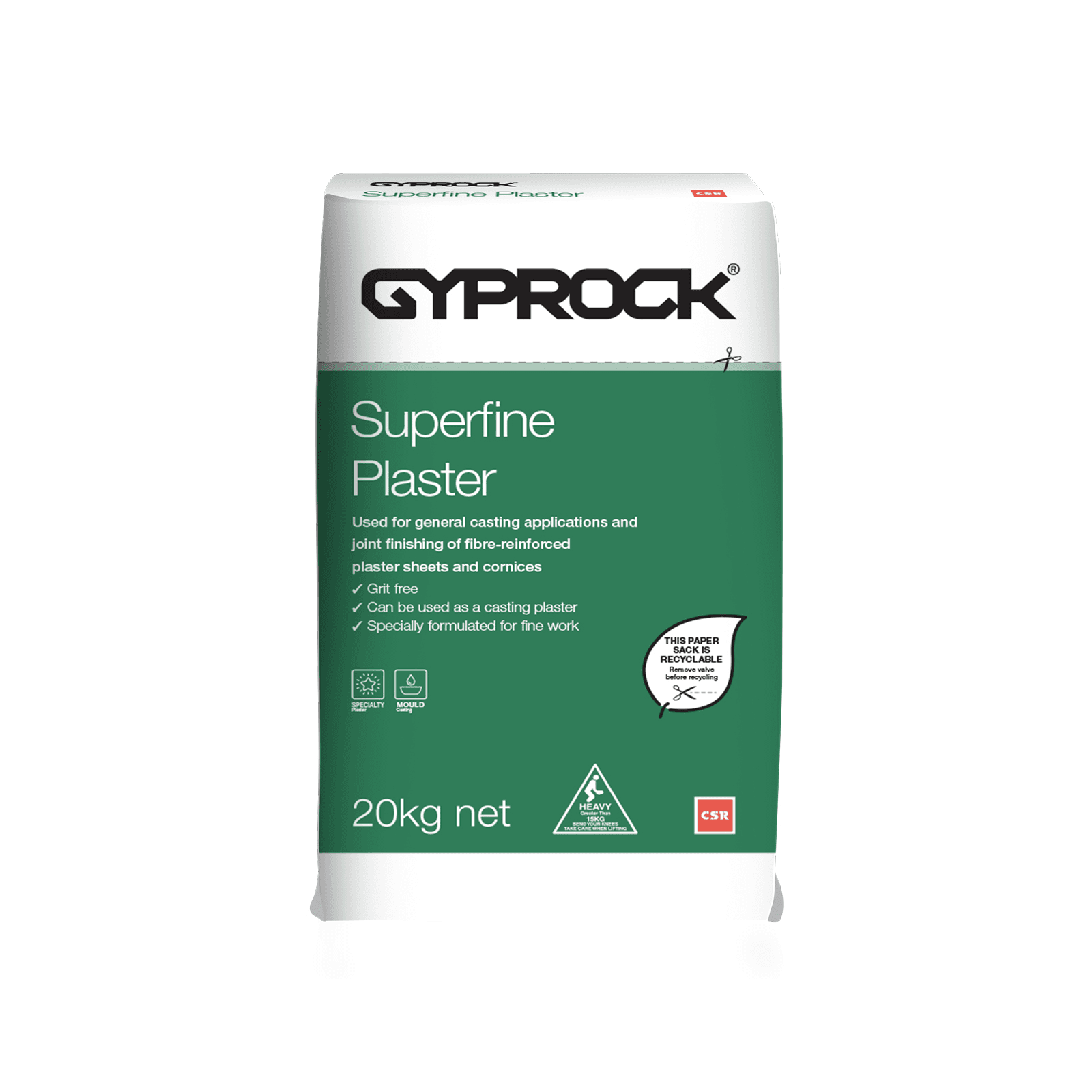 Gyprock superfine plaster packaging
