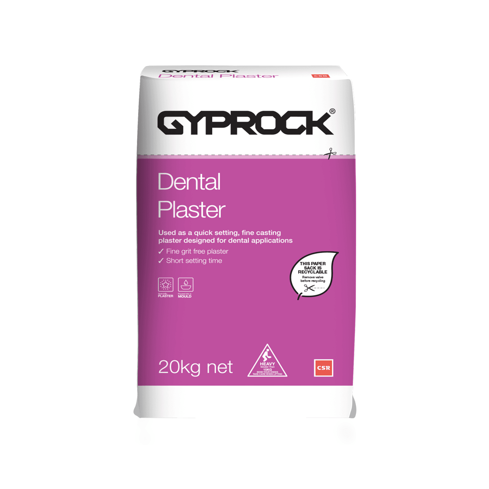 Gyprock Dental plaster packaging