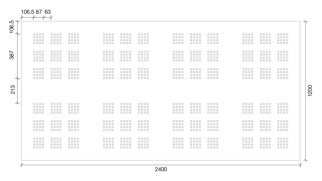 gyptone 12mm square minigrid board