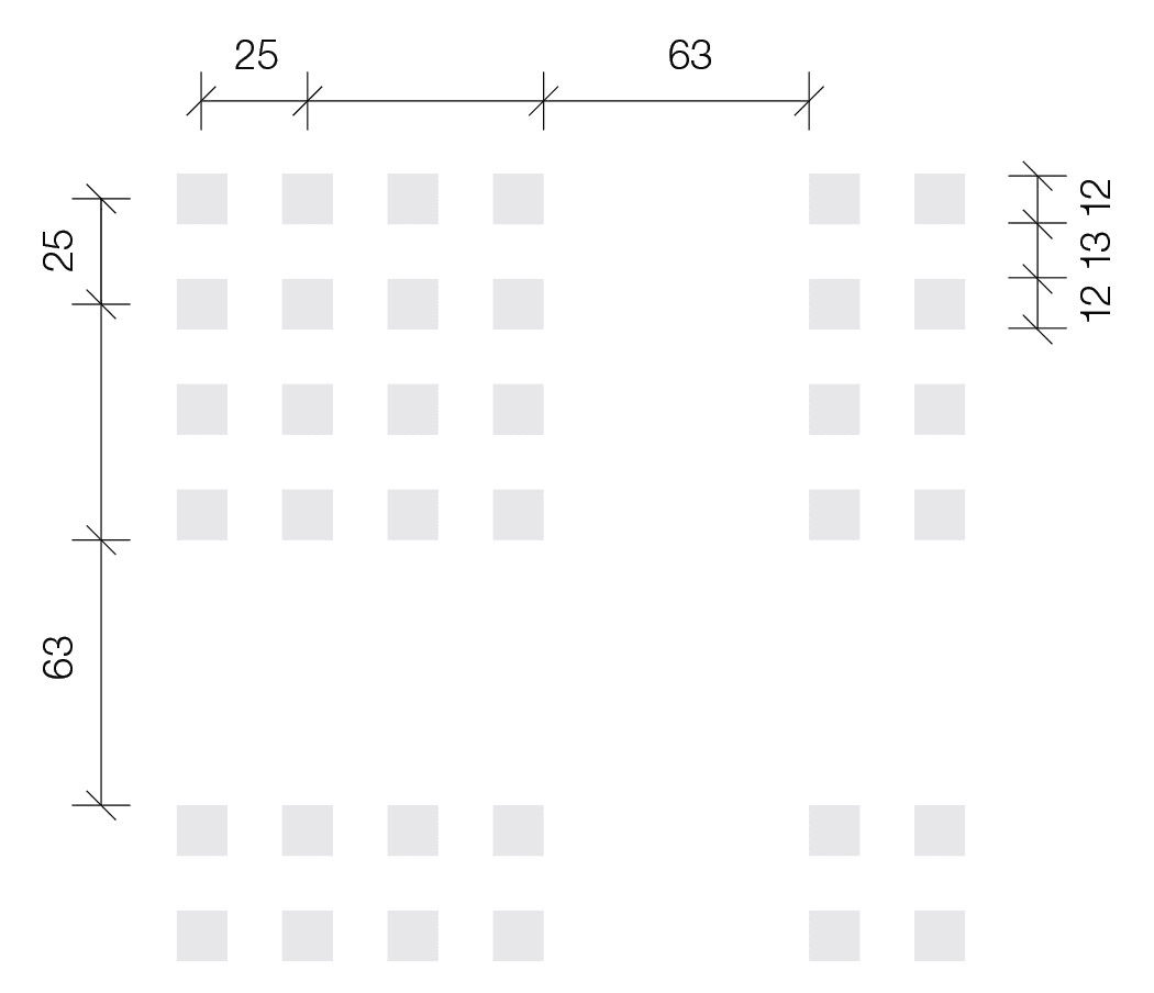 gyptone 12mm square minigrid