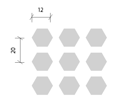 gyptone hexagon 12mm
