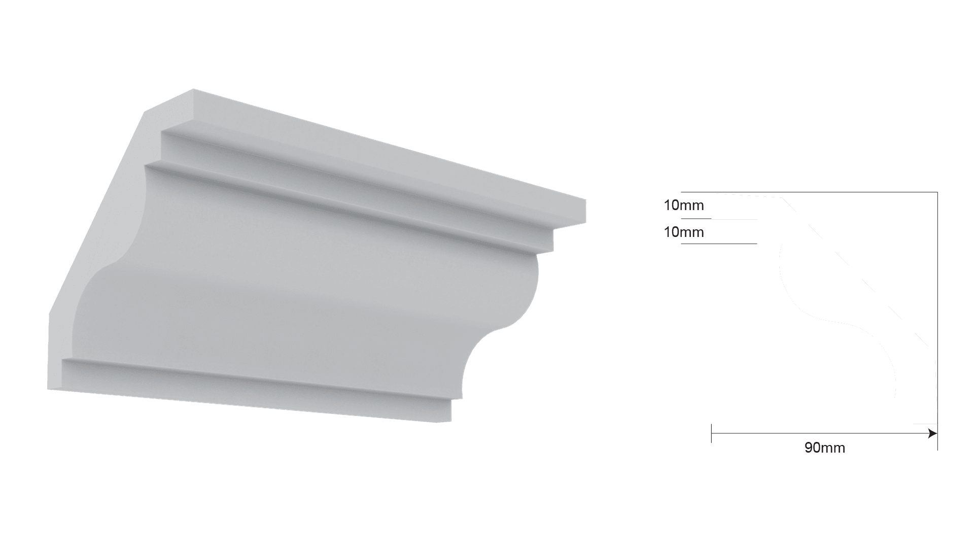 Alto Cornice Edge Profile